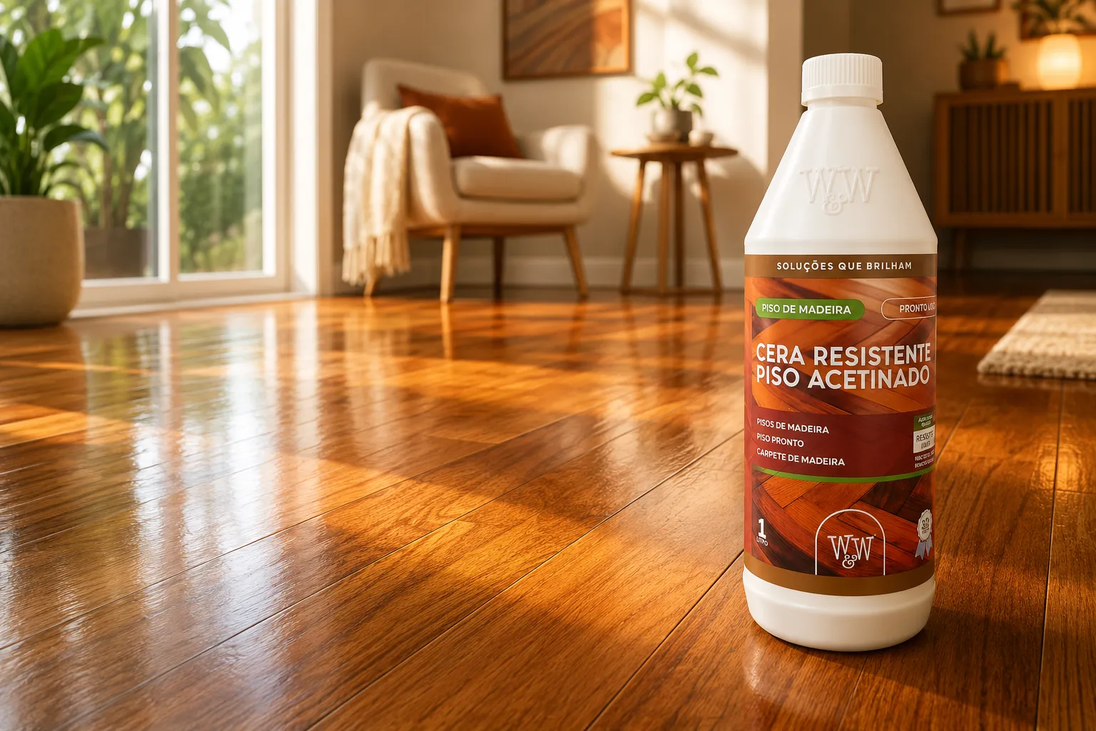 Cera Resistente  piso acetinado - Ambiente