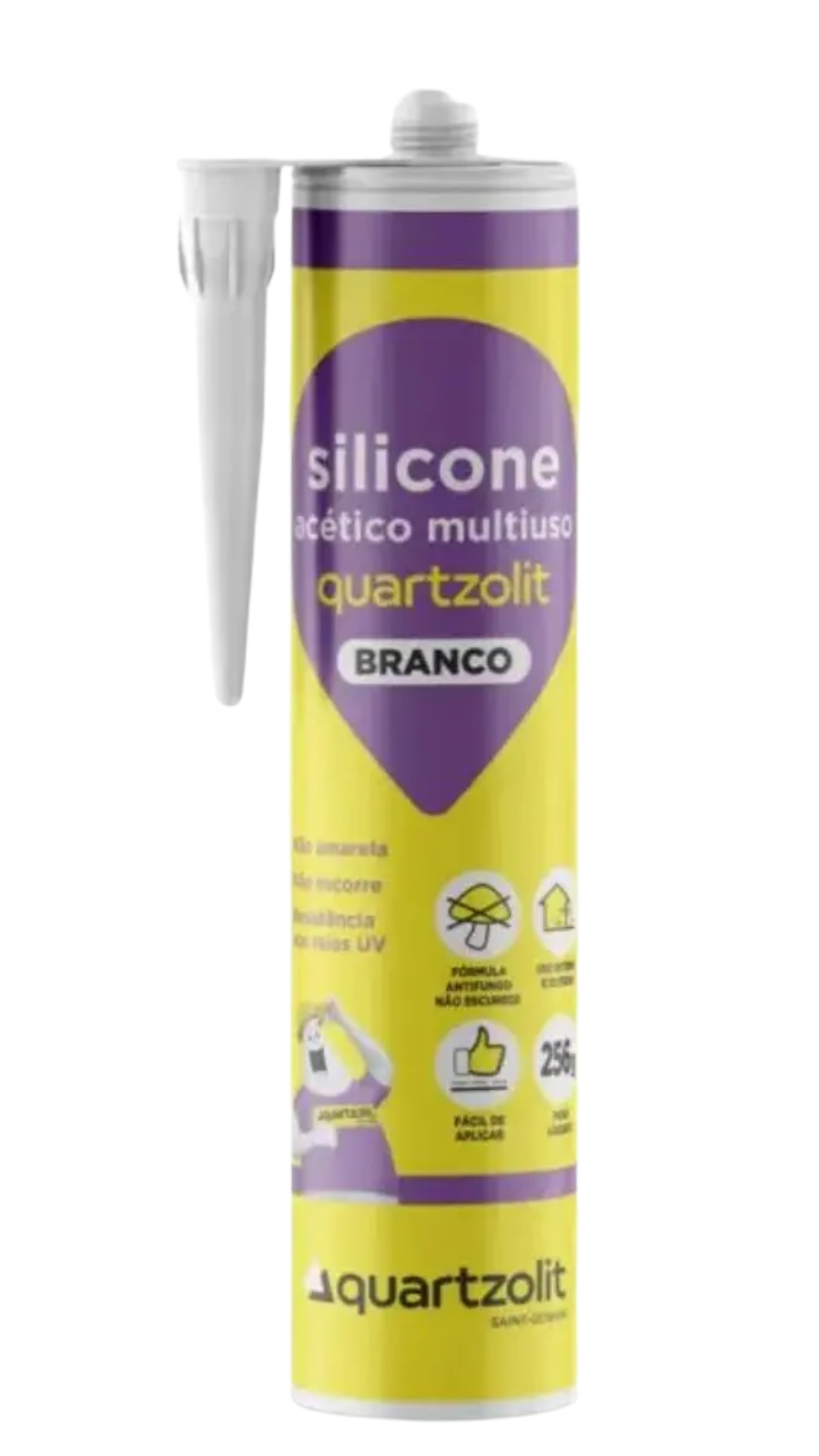 Silicone Acético Multiuso (Cores Disponíveis:: branco, cinza e Incolor)